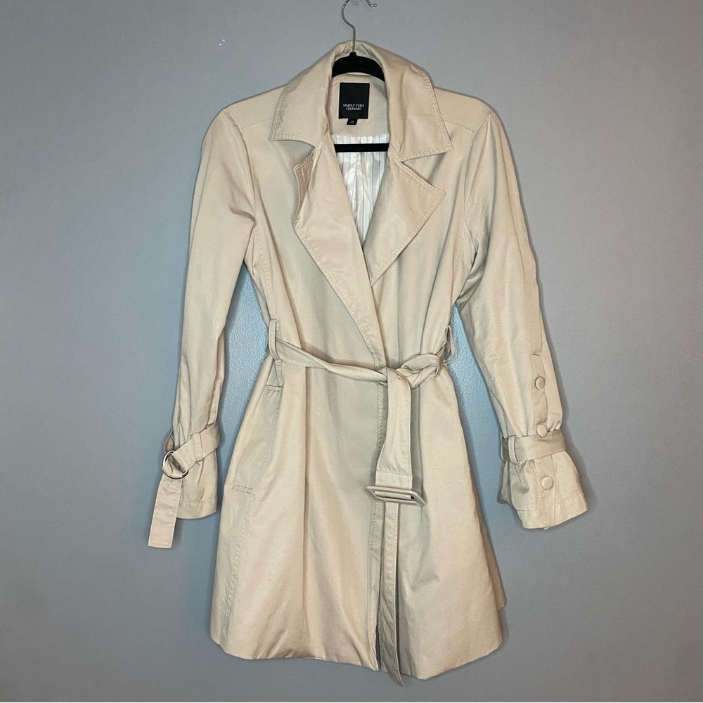 Simply Vera VERA WANG Cream Short Trench Women’s Medium